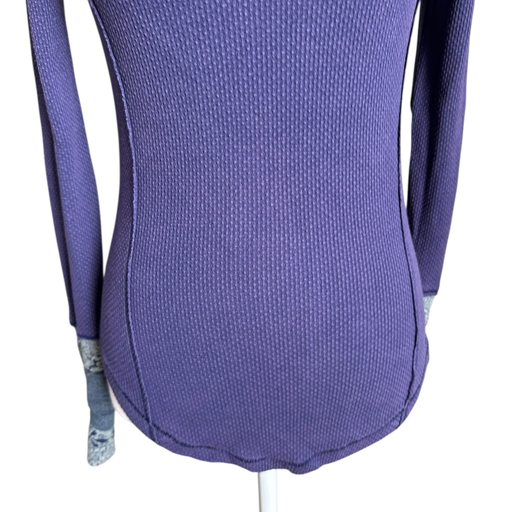 Free People Women's XS Newbie Rosy Cuff Thermal Purple Top - Picture 5 of 17